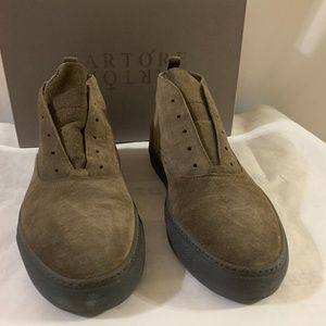 Taupe Grey Suede Ankle Flat Boot - NWOT